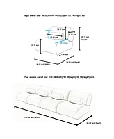 Green Modular Living Room Sofa – Stylish Chenille Fabric Sofa with 70-Degree Reclined Backrest and Cylindrical Pillows, Flexible Layout, Multip