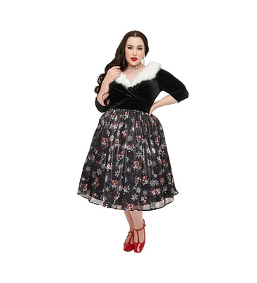 Unique Vintage Plus 1950s Marceline Swing Dress