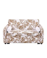 Streamdale Furniture Soft Boucle convertible two-bedroom sofa with adjustable back, 2-seater sofa, pull-out bed, 2 waist pillows for small living room