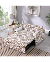 Streamdale Furniture Soft Boucle convertible two-bedroom sofa with adjustable back, 2-seater sofa, pull-out bed, 2 waist pillows for small living room