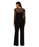 Adrianna by Papell Women's Sequin-Mesh Wide-Leg Jumpsuit
