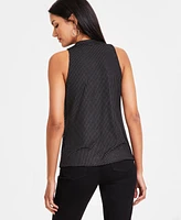 I.n.c. International Concepts Women's Sparkle Cowlneck Top, Exclusively at Macy's