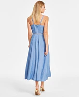 I.n.c. International Concepts Women's Belted Sleeveless Midi Dress, Exclusively at Macy's