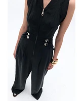 Nocturne Women's Bomber Neck Jumpsuit