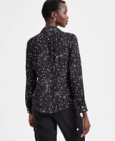 I.n.c. International Concepts Women's Starry Sky Printed Shirt, Exclusively at Macy's