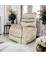 Rocking Swivel Recliner Chair for Living Room, 360 Degree Swivel, Adjustable Modern Reclining Chair, Classic and Traditional Recliner Sofa with Lumbar