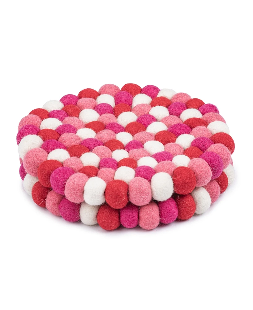 Thirstystone Valentine's Pom-Pom Trivets, Set of 2