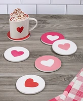 Thirstystone Printed Heart Coasters, Set of 6