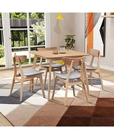 Streamdale Furniture (1 Table with 4 Chairs)Wooden Dining Table Set