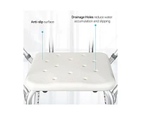 gaomon Shower Seat, Adjustable Height Shower Chair, with Padded Armrests and Back, Inside Shower Seat Support 350 Lb Capacity