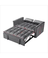 Streamdale Furniture Sleeper Sofa Bed w/Usb Port, 3-in-1 adjustable sleeper with pull