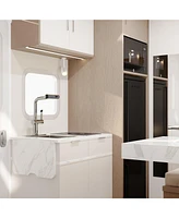 Mondawe Single Handle Pull Down Sprayer Kitchen Faucet with 3 Functions Spray