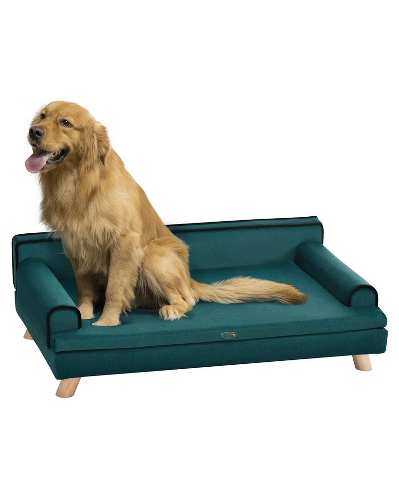 PawHut Soft Foam Large Dog Couch for a Fancy Dog Bed, Dog Sofa Bed,