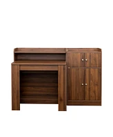 Modern Extendable Dining Table with Storage