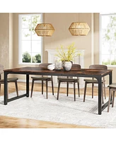 Tribesigns 71"x35.4" Dining Table, Industrial Kitchen Table for 6-8 Person, Rectangular Dinner Table for Dining Room Kitchen Living Room, with Heavy D