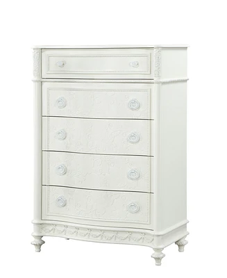 Streamdale Furniture Dorothy Chest, Ivory Finish