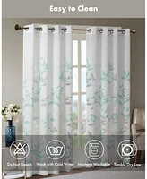 Madison Park Cecily Burnout Printed sheer Window Curtain, inches long Single Curtain Panel