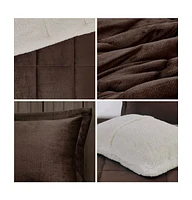 Plush to Sherpa Down Alternative Comforter Set
