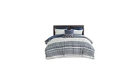 3 Piece Cotton Duvet Cover Set with Chenille Tufting
