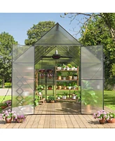 Streamdale Furniture 8x12 Ft Greenhouse for Outdoors,Heavy Duty Polycarbonate Greenhouse,Large Walk-in Greenhouse with Roof Vent,Aluminum Hot House fo