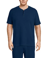 Lands' End Big & Tall Waffle Short Sleeve Pajama Henley