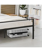 Slickblue Bed Frame Mattress Foundation with Headboard Platform Design and Anti-Rust Coating for Durability