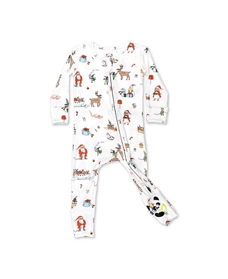 Bellabu Bear Baby Unisex Santa's Workshop Convertible Footie