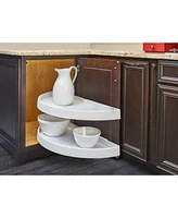 Rev-a-Shelf 31" Lazy Susan Half-Moon Polymer Two-Tier Blind Cabinet 6882-31-11-570