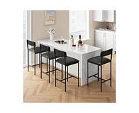 gaomon Bar Stools Set of 2, Kitchen with Footrest, 25.5 Inches Upholstered Chairs Back