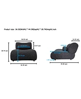 Modern Black Chenille Sofa Set - 3-Seat Modular Sectional Couch with Cylindrical Pillows for Living Room - Stylish & Comfortable Furniture