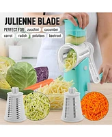 Rotary Cheese Grater with 5 Interchangeable Stainless Steel Blades