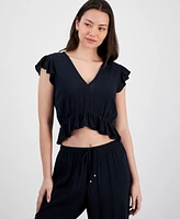 Miken Juniors' Ruffled Cover-Up Top, Exclusively at Macy's