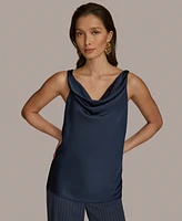 Donna Karan New York Women's Cowl-Neck Satin Tank Top