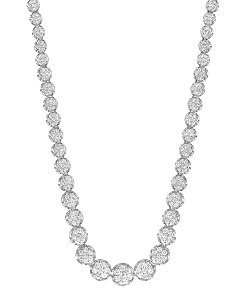 Diamond Cluster Necklace (5 ct. t.w.) in 14k White Gold