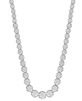 Diamond Cluster Necklace (5 ct. t.w.) in 14k White Gold