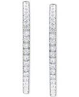 Diamond In & Out Hoop Earrings (2 ct. t.w.) in 14k White Gold