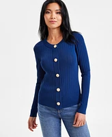 I.n.c. International Concepts Women's Crewneck Cardigan Sweater, Exclusively at Macy's