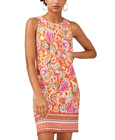 Msk Petite Paisley-Print Shift Dress