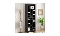 Slickblue 30-Shoe Cubby Console Stylish Shoe Storage with Modern Design for Entryway and Closet Organization
