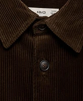 Mango Men's Pockets Detail Corduroy Overshirt