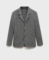 Mango Men's Slim-Fit Flecked Wool Blazer