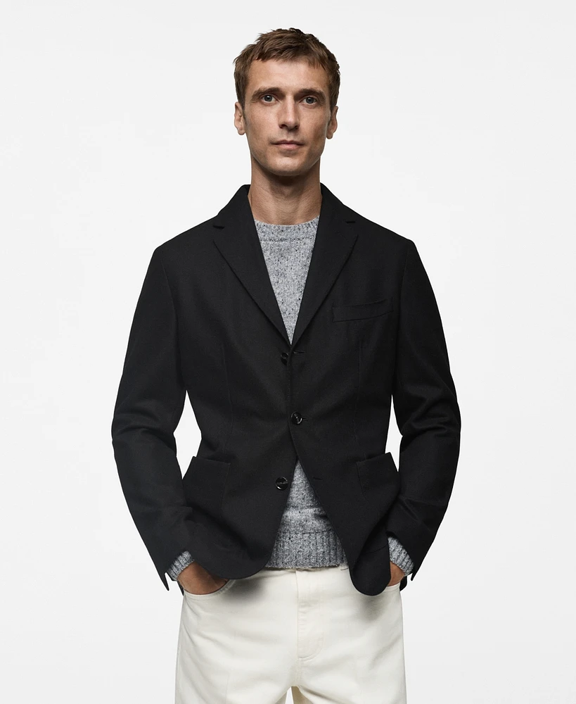 Mango Men's Slim-Fit Wool Blazer