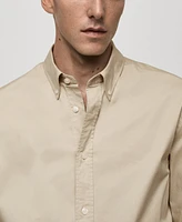 Mango Men's Regular-Fit Cotton Shirt