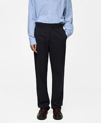 Mango Men's Regular-Fit Cotton Pants