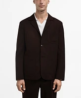 Mango Men's Wool Eu Slim-Fit Suit Blazer