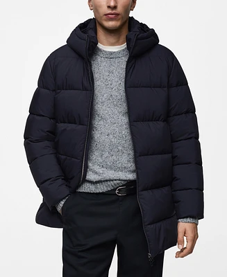 Mango Men's Water-Repellent Quilted Coat