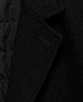 Mango Men's Regular-Fit Quilted Wool-Blend Coat