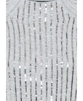 Olsen Women's Sequin Rib Knit Pulllover