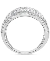 Diamond Cluster Multi Row Ring (3 ct. t.w.) in 14k White Gold