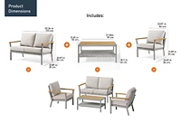 Songmics Home Sencillo 4 Piece Conversation Set